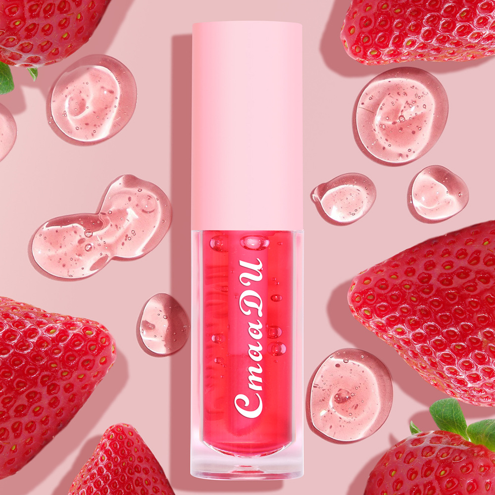 Fruit Lip Gloss Temperature Color Changing Mirror Lip Oil Plumping Moisturizing Reducing Lip Lines Waterproof Lip Balm Cosmetics