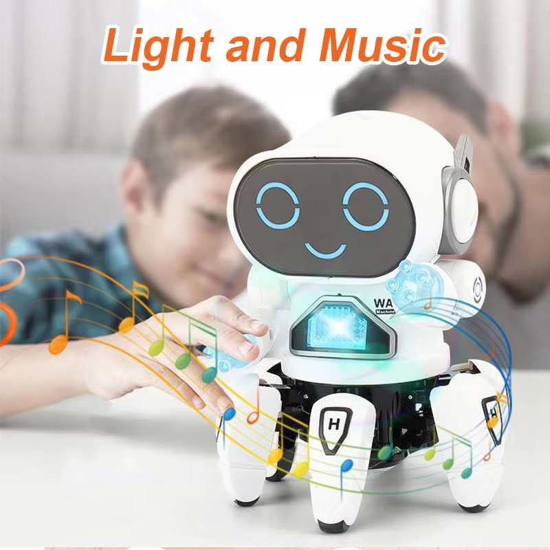 Dance Music 6 Claws Robot Octopus Spider Robots Vehicle Birthday Gift Toys for Children Kids Early Education Baby Toy Boys Girls