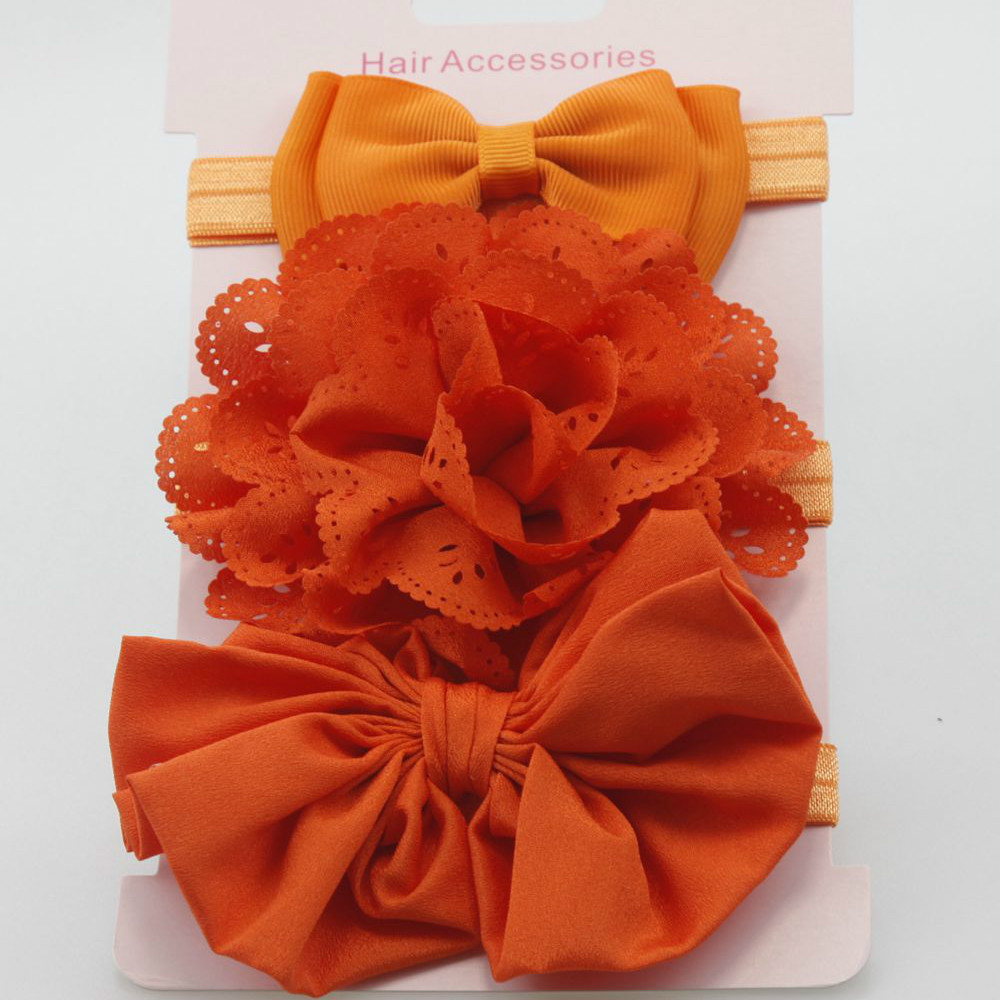 3Pcs Baby Elastic Flower Headband Rubber