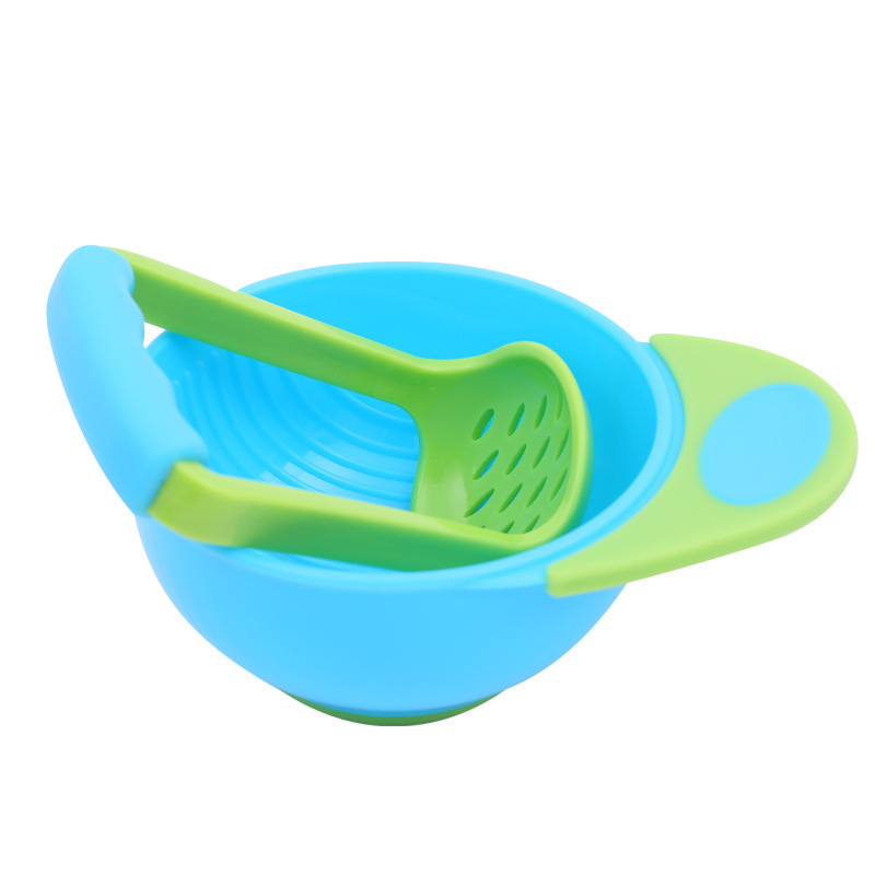 Kid Baby Learning Dishes Grinding Bowl, Baby Handmade Grinding Fruit Supplement,Children Infant Food Mill Bowl