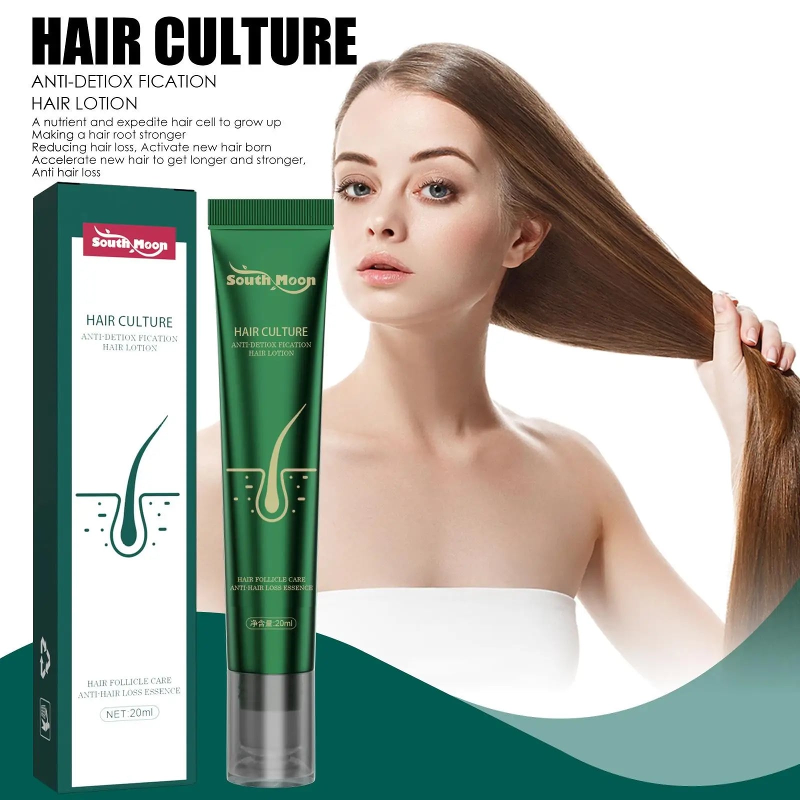 1PC Biotin Fast Oil Hair Regrowth Serum Hair Thinning Treatment Liquid Anti-Hair Loss For Women & Men