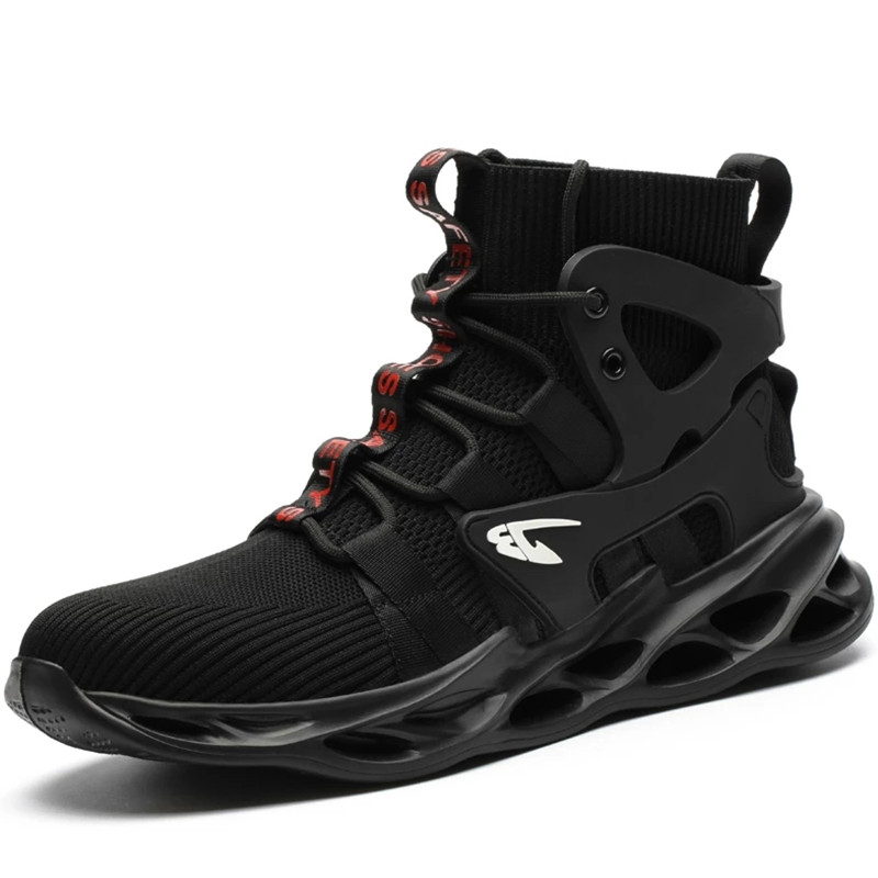2024 Male Work Boots Indestructible Safety Shoes Men Steel Toe Shoes Puncture-Proof Work Sneakers Male Shoes Adult Work Shoes