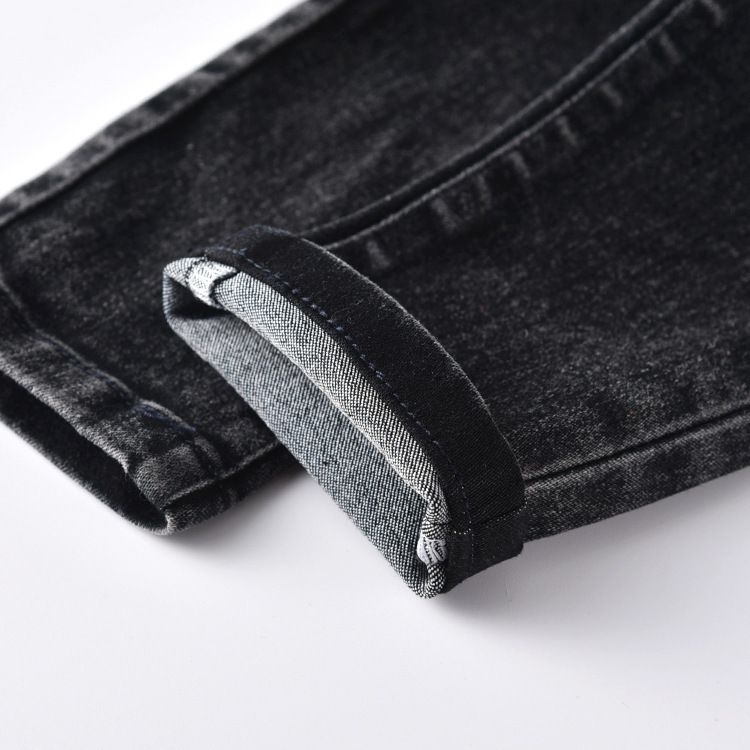 Children's spring and autumn pants high elastic slim fit denim pants