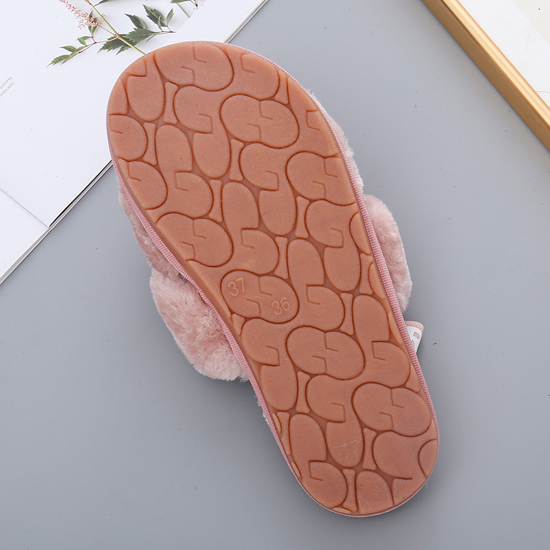 2024 Women Furry Slippers Ladies Shoes Cute Plush Fluffy Sandals Women's Fur Slippers Casual Home House Indoor Slippers Women
