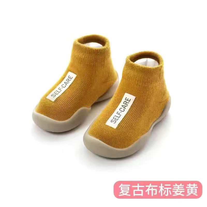 Children Anti-slip Shoes Newborn Baby Toddler Girls Cotton Non-slip Floor Socks Infant Boys Rubber Sole Cartoon Indoor Sneakers