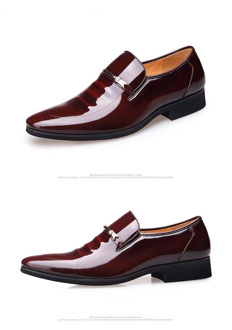 New Spring/Autumn Loafers for Men Wedding Shoes Patent Leather Men Luxury Shoes Casual Business Men Dress Shoes Slip-On Solid