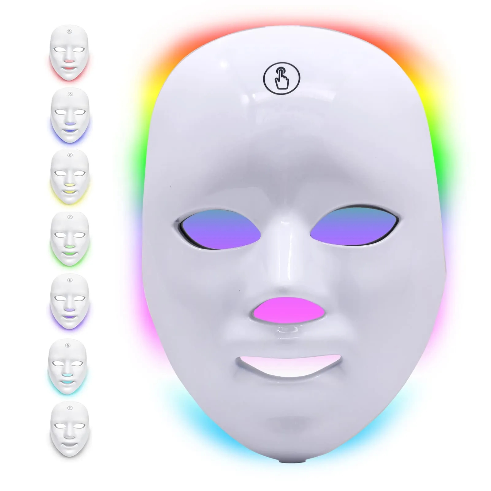 LED photon household rejuvenation facial mask instrument Seven color spectrometer PDT color light facial mask beauty instrument