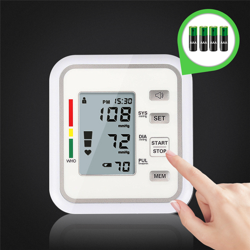 Automatic Tonometer Digital Blood Pressure Monitors for Measuring Arterial Pressure Cuff Sphygmomanometer Upper Arm