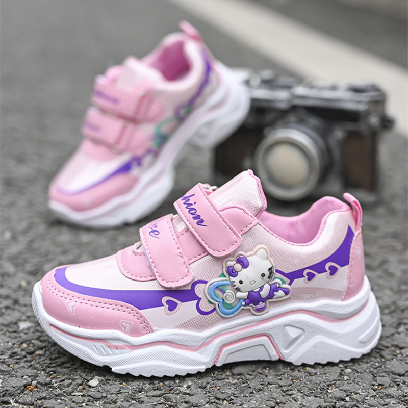 Girls' shoes new running shoes casual shoes single shoes breathable leather mesh shoes children's shoes