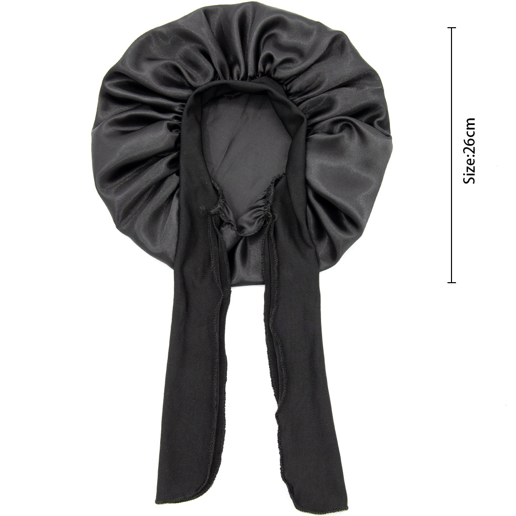 Baby Silky Satin Bonnet Sleep Cap Children Girl Night Turban Children Solid Headwear Cute Headwrap Hat Fashion Hair Wear
