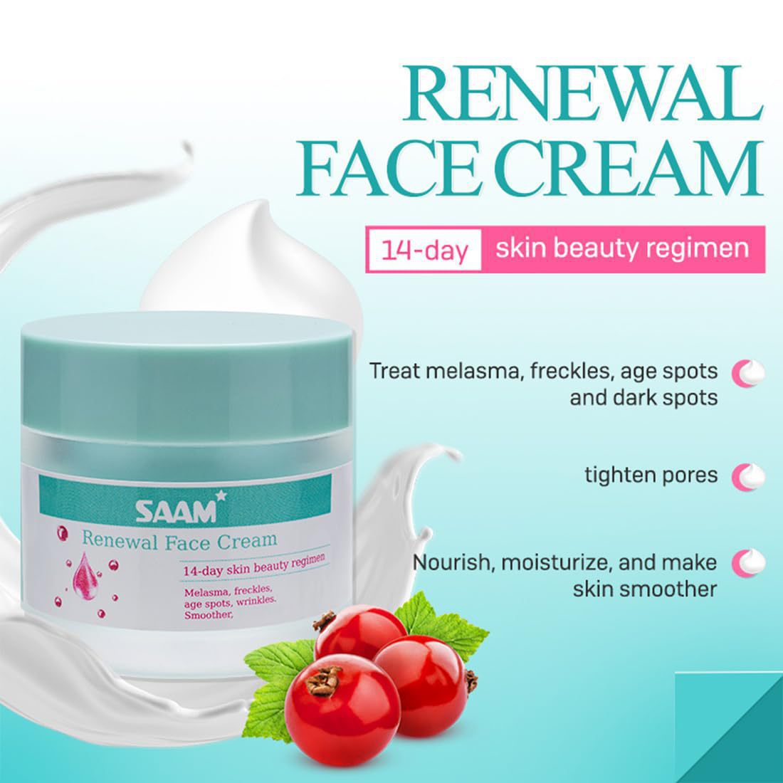 Saam Cream For Melasma Nourishing And Moisturizing Skin Face Cream Anti-Wrinkle Reduces Dark Spots And Fine Lines