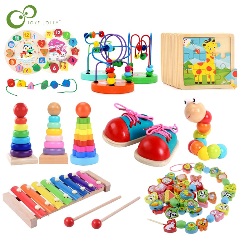 Christmas Gift 9Pcs/set Excellent Baby Children Kids Educational Toy New building Puzzles Figures Letters Folding Cup Pagoda