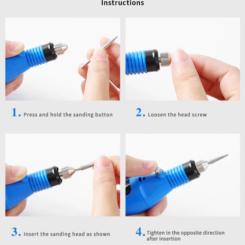 1 Set Electric Nail Polisher Tools Nails Drill Machine USB Pedicure Nails File Nails Polishing Equipment Nail Polish Equipment