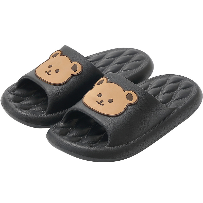 Feet feeling slippers Wearing indoor home anti-skid bathroom in summer Lovers cute cartoon home sandals