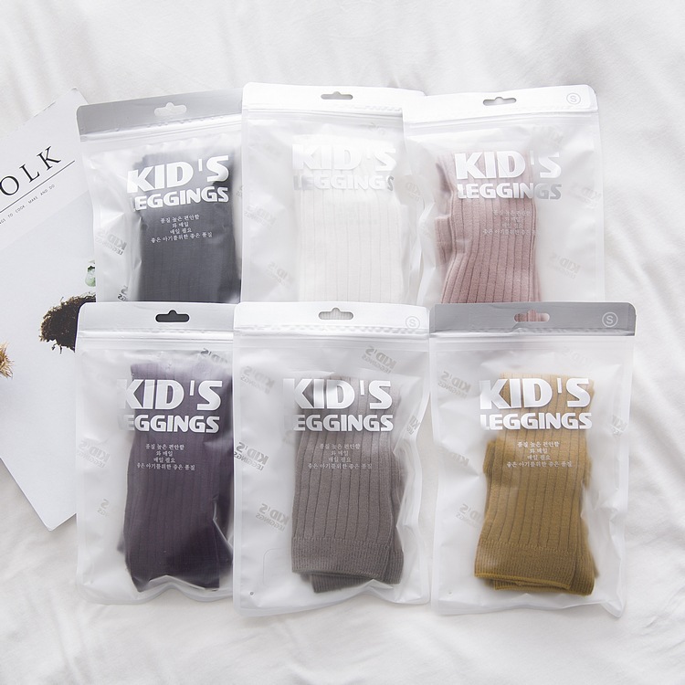 Korean vertical bar 9-point pants spring and autumn double needle candy color baby children's Leggings Capris