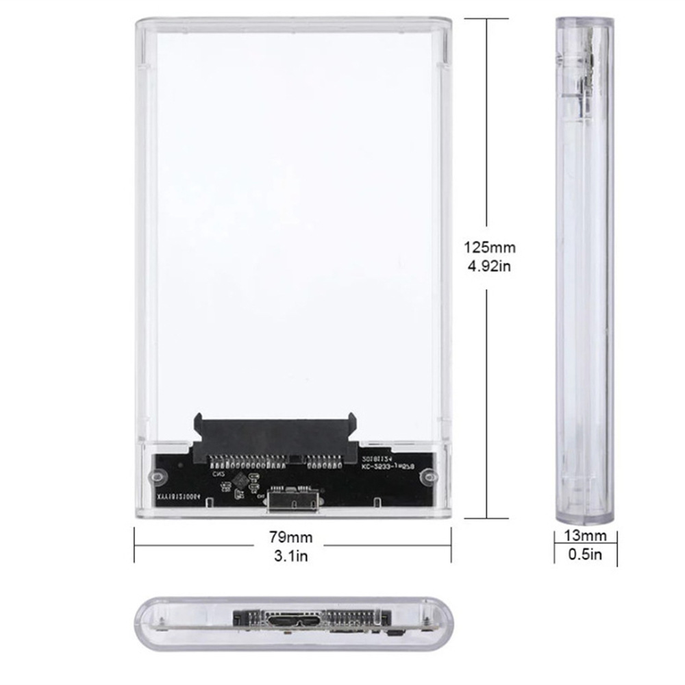 USB 3.0 HDD Enclosure 2.5inch SATA SSD Hard Drive Case with 5Gbps Transfer Speed Mobile External Housing Harddisk Boxs Cab