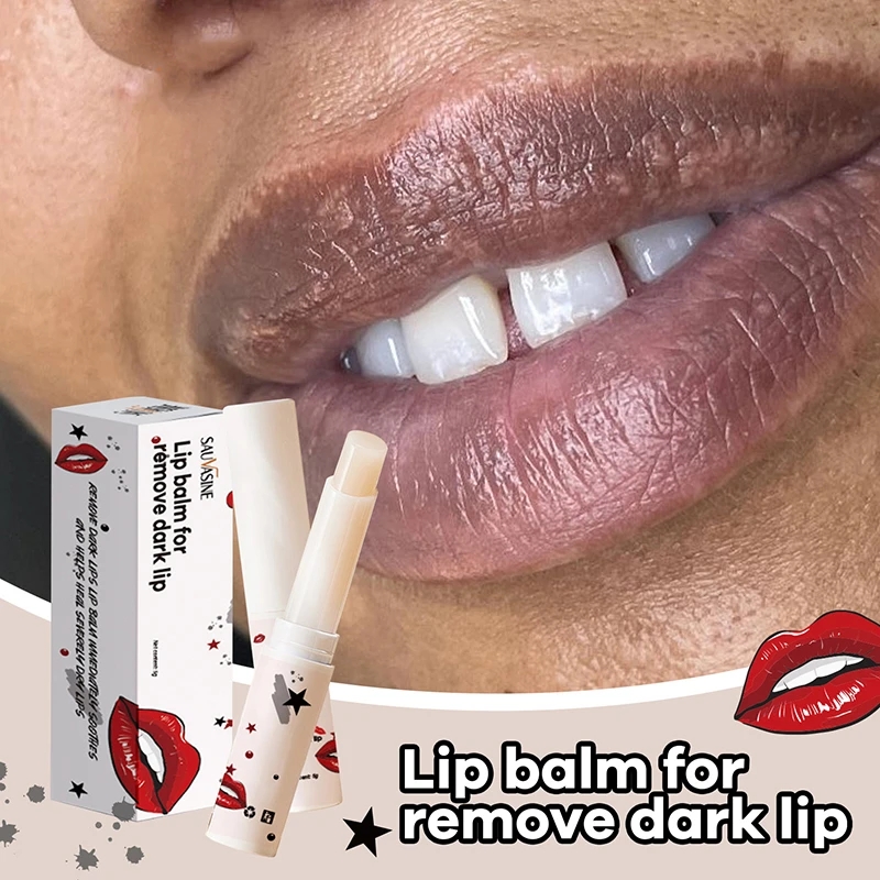 Lip Black Removal Lip Balm Pink Lip Lightening Melanin Fade Lip Balm Moisturizing Lip Brighten Cream Lip Care Makeup Beauty