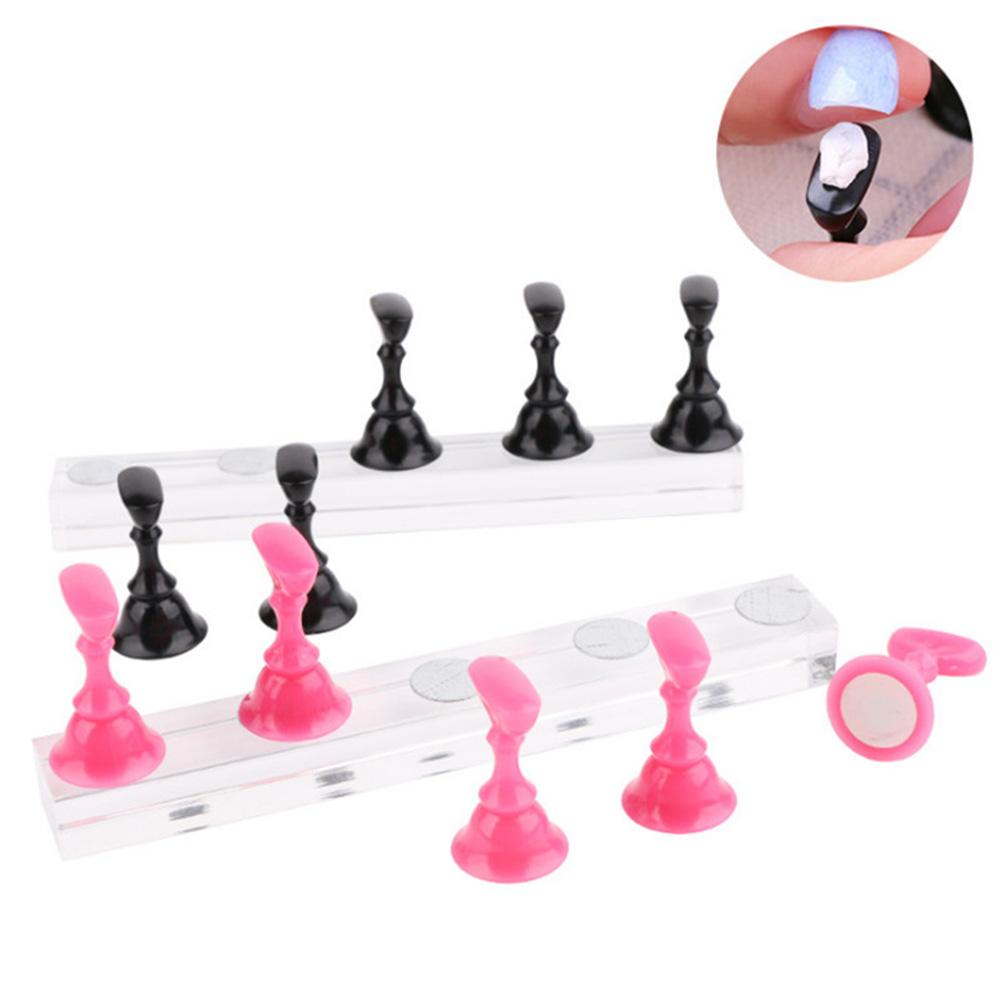 Magnetic Nail Art Holder Practice Display Stand Acrylic Tips Shelf False Nail Tip Salon DIY Manicure Tools