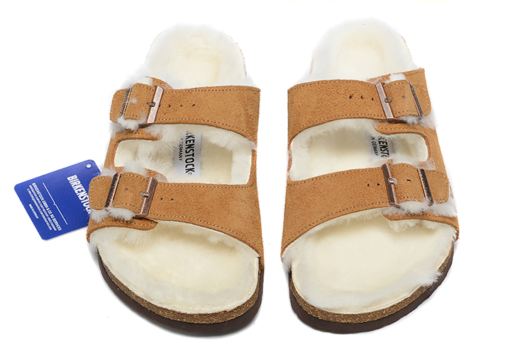 Birkenstock wool one-piece plus fleece Birkenstock slippers two-button casual shoes