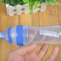 Newborn baby milking bottle silicone training meal spoon baby cereal supplement food safety tableware tool feeding spoon