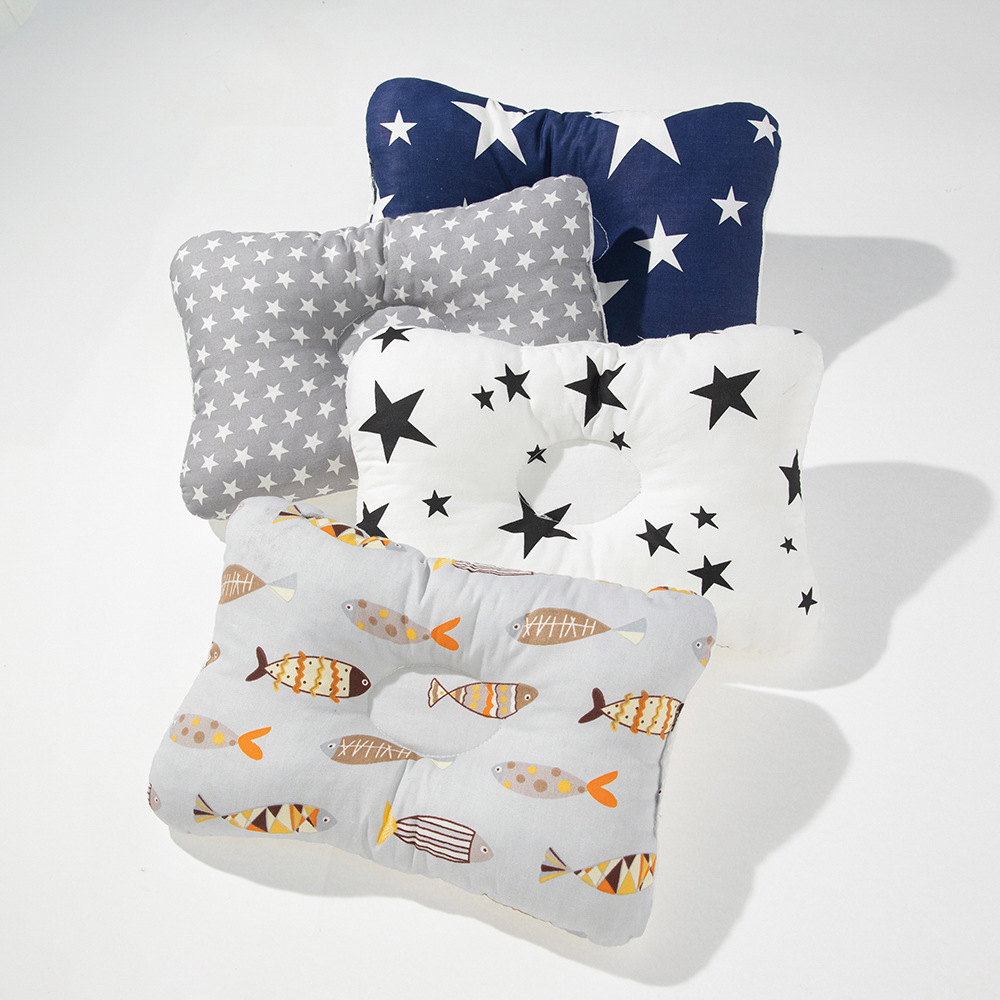 Baby Nursing Pillow Infant Newborn Sleep Support Concave Cartoon Pillow Printed Shaping Cushion Prevent Flat Head