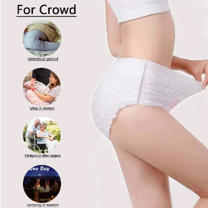 10Pcs/Bag Ultra-Soft Premium Cotton Maternity & Postpartum Briefs – Extra-Large, Seamless Breathable Design with 360° Leak-Resis