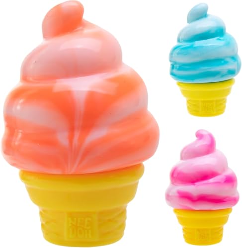 Nice Cream Cone Sensory Squeeze Toy for Stress Relief, Soft Squishy Fidget Toy for Anxiety Relief, Relaxing Hand Squish Toy, Sensory Stress Toy for Te