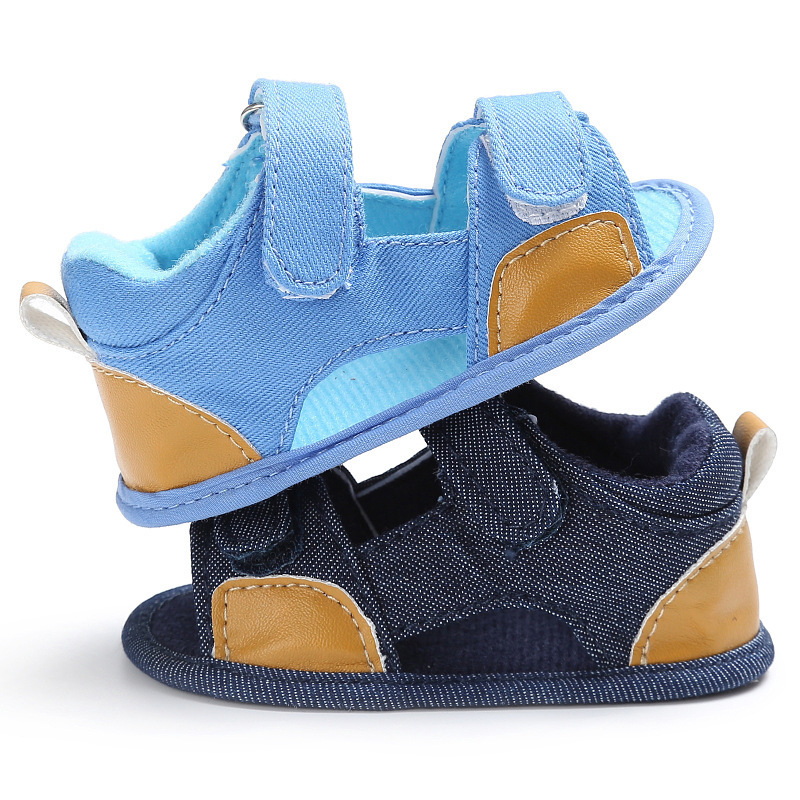Fashion Baby Sandals Boys Cute Canvas Summer Shoes 0-2Y Newborn Baby Sandals Soft Shoes