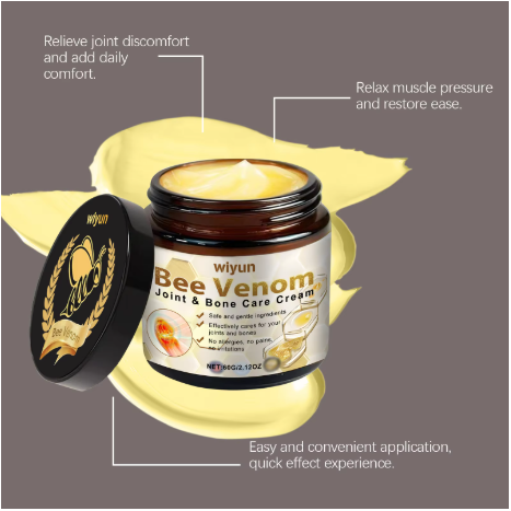 Bee Venom Cream for Joint and Muscles Soothing Leg Skin Reduce Itchiness Strengthen Barrier Moisturizing Knee Body Massage Cream
