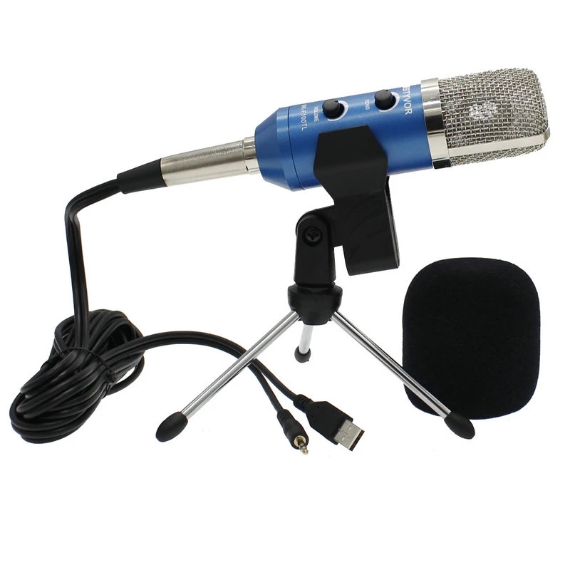 Condenser Microphone Studio Sound 3.5mm Wired Vocal Recording Microphone Broadcast And Studio Shock Mount Radio Microphones
