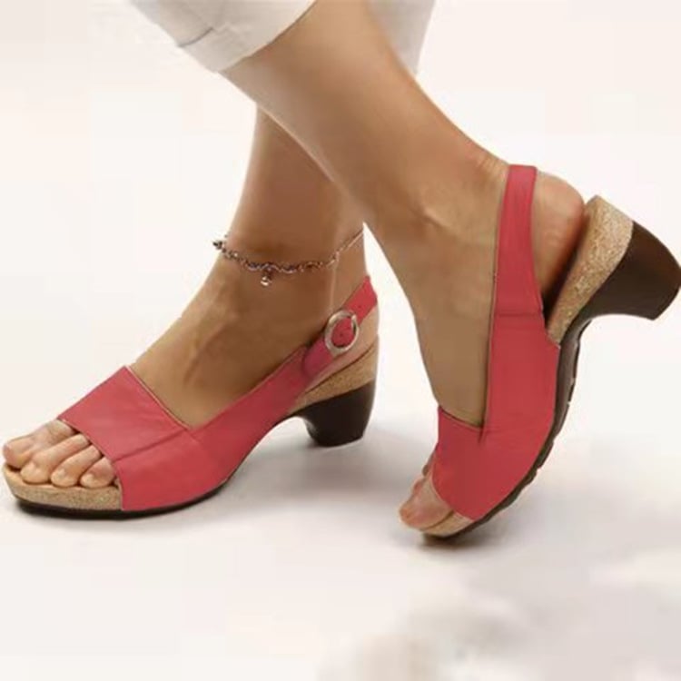 2023 Summer Women Sandals Open Toe Floral Shoes Solid Color Wedges Beach Hook Loop Casual Femme Flower Plus Size Sandalias Mujer