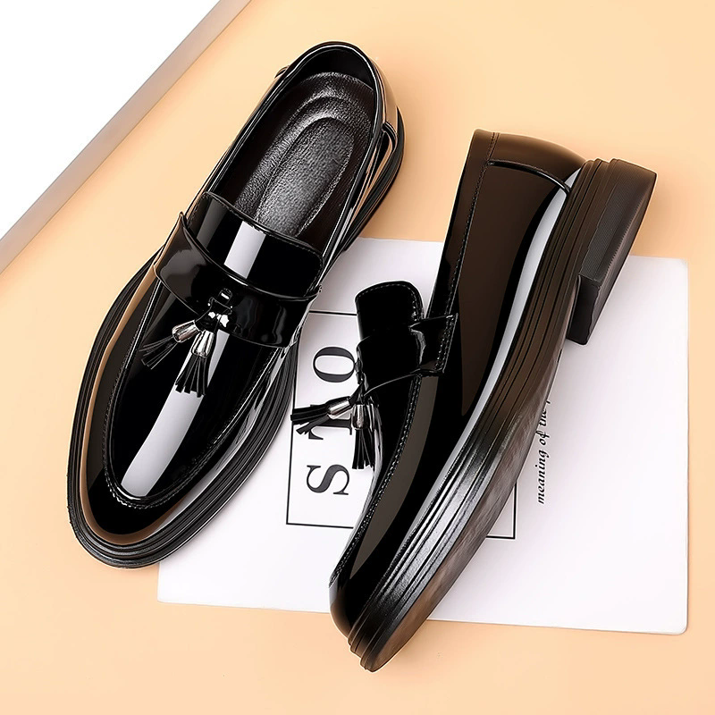 Men's Autumn Business Dress Casual Soft Bottom Black Men's Wedding Groom Shoes
