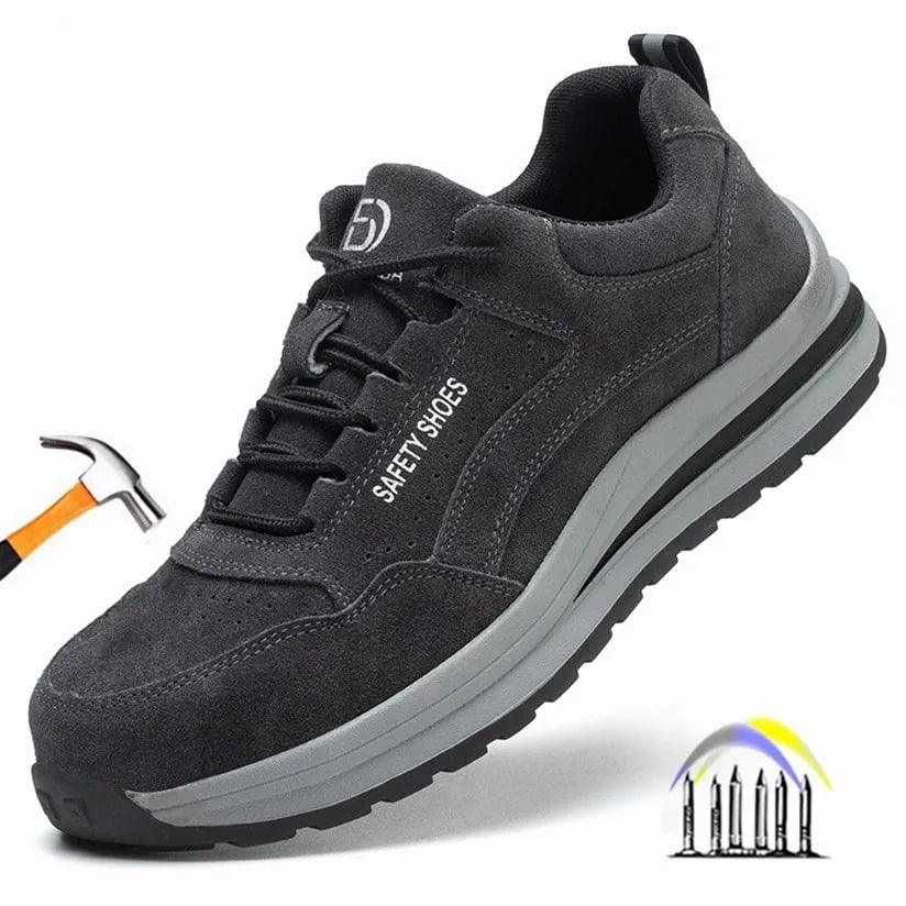safety shoes men anti-smash anti-puncture lightweight breathable work shoes
