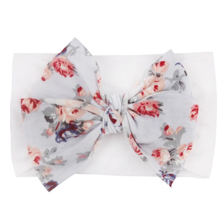 2022New style baby elastic hair band Bohemian hair accessories bow nylon hair band bandeau élastique bébé