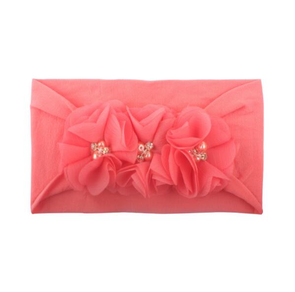 New Baby Pearl Flowers Hair Belt Child Headwear Hair Ornaments
