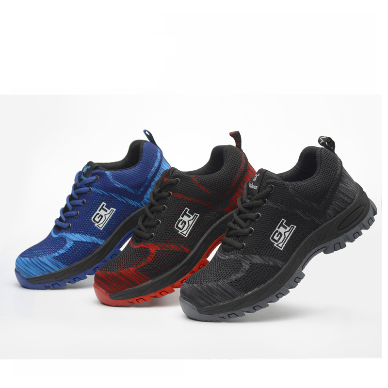 Fashion Men Safety Shoes Indestructible Anti-puncture Work Boots Steel Toe Cap Anti-smashing Non-slip Breathable Light Sneakers