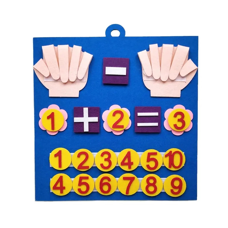 Kid Felt Finger Numbers Math Toys Children Counting Early Learning Educational Board For Toddler Teaching Aid
