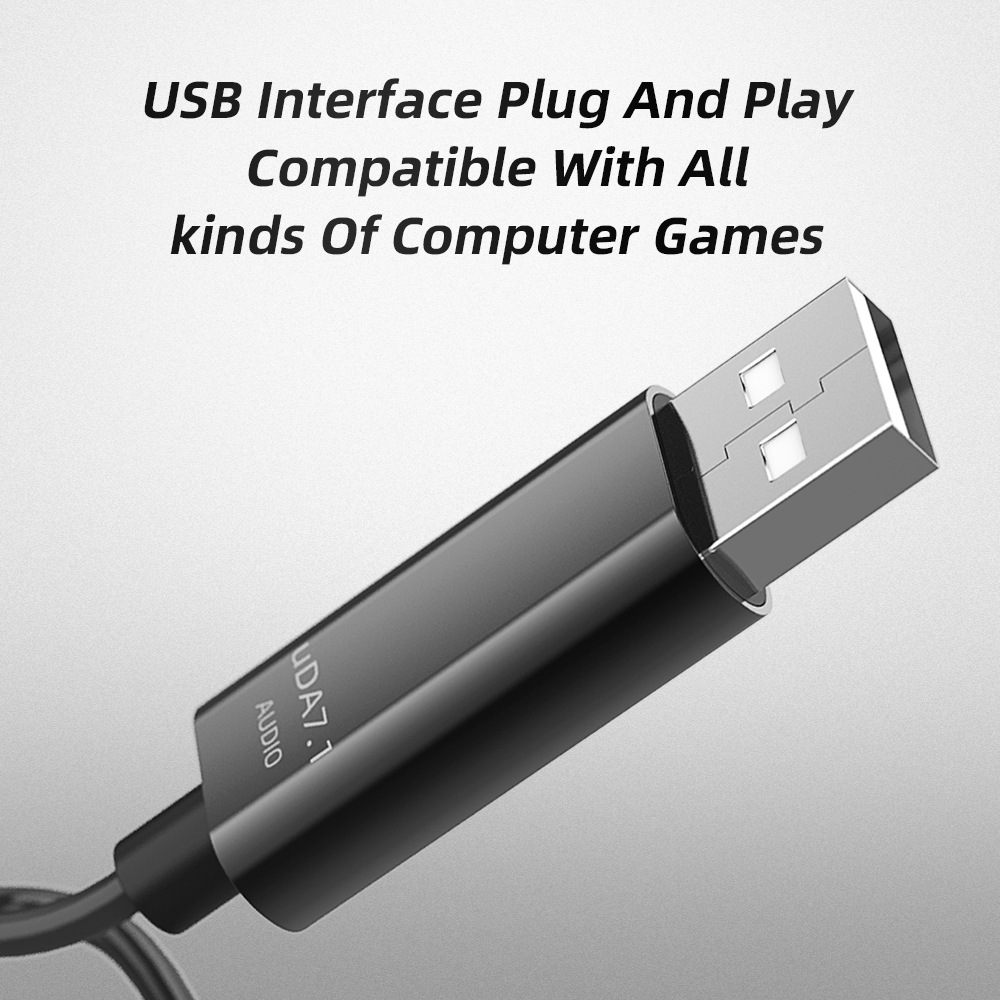 Computer Game Earphone 7.1 Sound Channel 2.5m USB Interface In-ear Wired Headphones With Mic Bass Music Headset Earbuds PS4 PS5