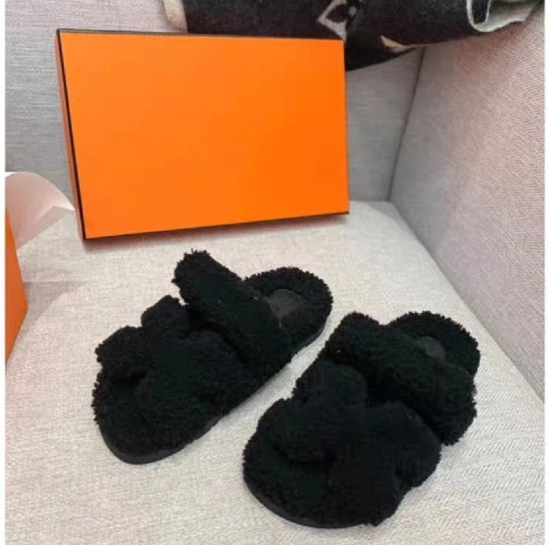 HERMES Slippers Waterproof Slippers Woman Men Indoor Slippers Lovers Home Slipper Thick Sole Femael Kitchen Shoes