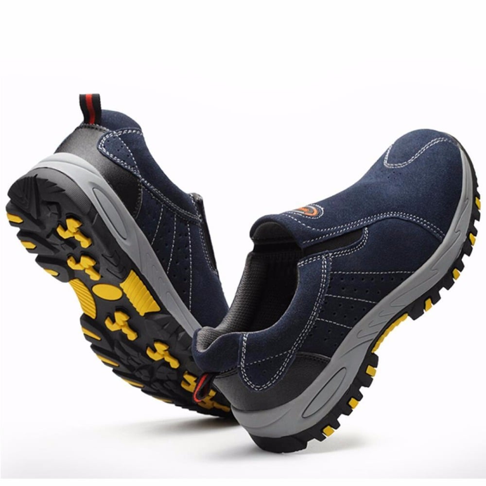 Steel Toe Safety Work Shoes Fashion Summer Breathable Slip On Casual Boots Mens Labor Insurance Puncture Proof Shoe