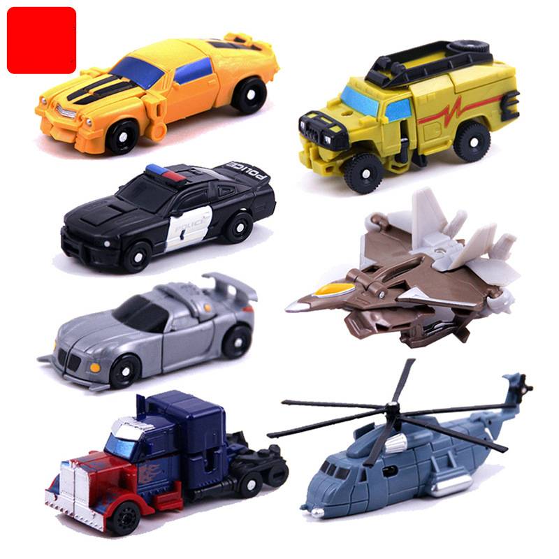 Mini Classic Transformation Plastic Robot Cars Action Figure Toys Children Educational Puzzle Toy Gifts