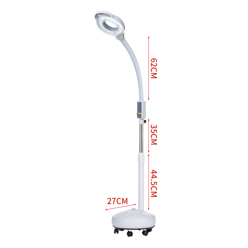 LED Magnifying Floor Stand Lamp Cold And Warm Ligth Magnifier Glass Len Facial Light For Beauty Salon Nail Tattoo