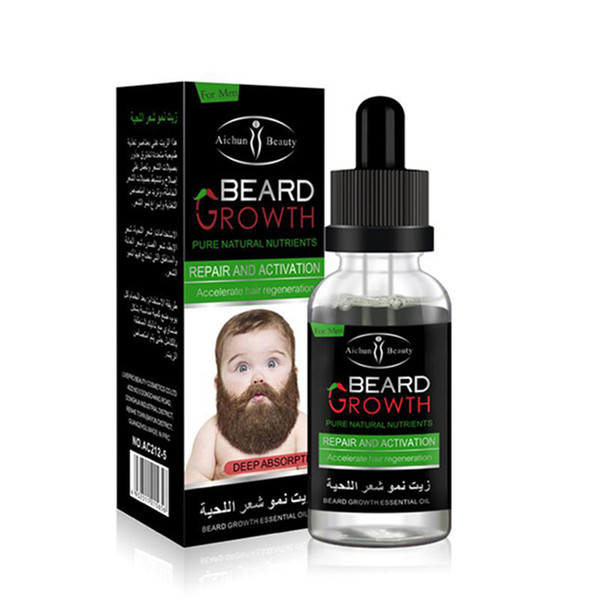 NEW Fashion Men Liquid Beard Growth Essential Oil Fast Enhance Facial Whiskers Nutrition Moustache Beard Repair Growth