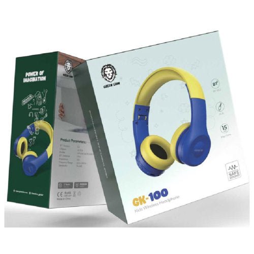 GREEN LION GK-100 KIDS WIRELESS HEADPHONE BLUE/PINK- BLUE/YELLOW