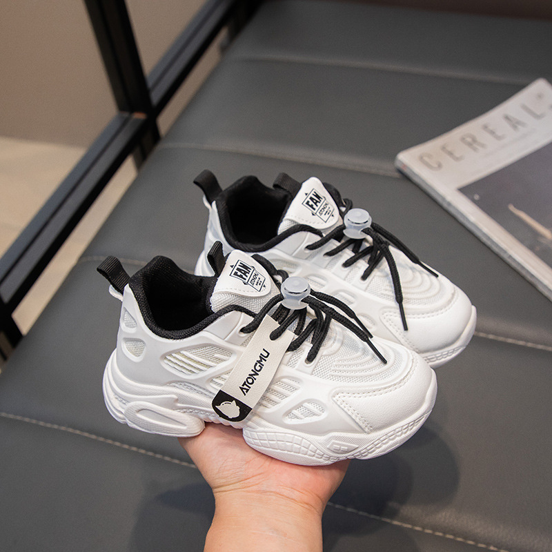 Children Sneakers Breathable Mesh Light Running Shoes New Sport Casual Footwear for Older Kid Trainers Boys Girls Chunky Sneaker