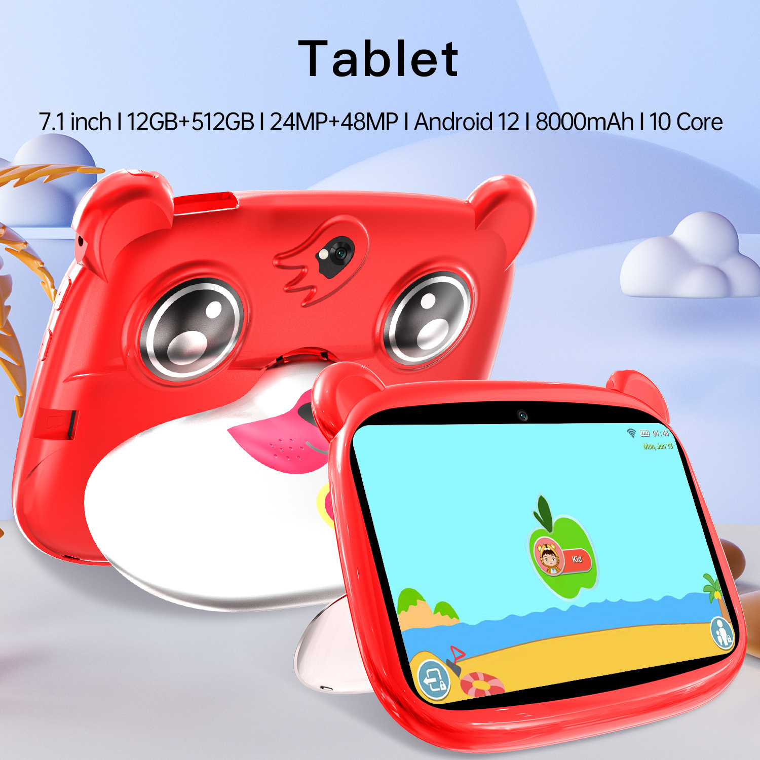 Direct supply 7 inch tablet computer bluetooth dual camera educational game HD screen