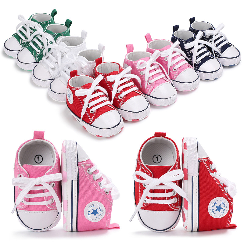 Boys and girls spring and autumn baby soft bottom shoes baby shoes canvas shoes