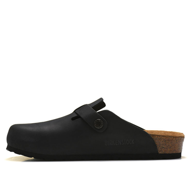 Birkenstock sandals men and women cork casual slippers all-match black toe shoes Birkenstock outdoor beach shoes