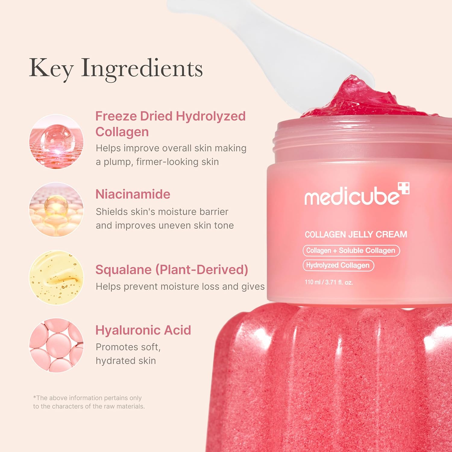 medicube Jelly Cream with Collagen, Niacinamide | Freeze-Dried Hydrolyzed Collagen for Skin Barrier Hydration & 24H Glow | Plumper, Firmer looking ski