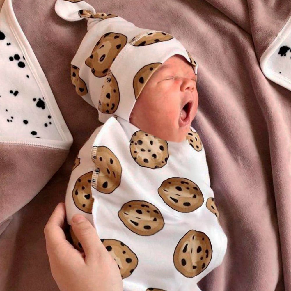 baby sleeping bag baby anti-shock wrapper super soft stretch baby cocoon sleeping bag tire cap set
